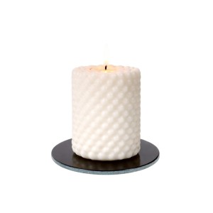  Podstawka szklana pod świece czarna matowa okrągła