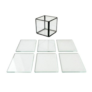 Sześcian lutowany zestaw formatek szklanych ze szkła 2 mm float DIY