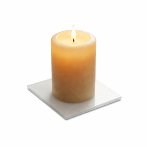  Podstawka szklana pod świece extra biała kwadratowa
