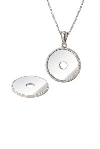 Lustro 2 mm do biżuterii okrągłe z otworem półfabrykat szklany