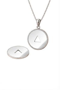 Lustro 2 mm do biżuterii okrągłe z trójkątem półfabrykat szklany 