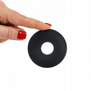 Rozeta szklana czarna matowa  fi 65 mm z otworem fi 20 mm 