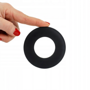 Rozeta szklana czarna matowa  fi 85 mm z otworem fi 42 mm 