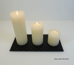 Podstawka pod świece - szkło soft czarne  - prostokąt - różne wymiary   