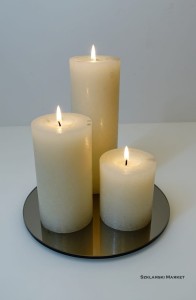 Podstawka pod świece lustro brązowe okrągła