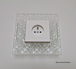 Osłona szklana moresco koniczyna 15x15 pojedyncza pod kontakt gniazdko