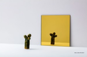 Lustro złote 4 mm szlifowane kwadratowe