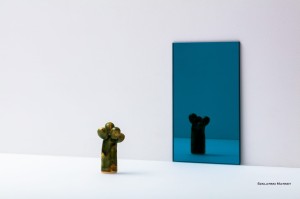 Lustro niebieskie 4 mm  szlifowane prostokątne