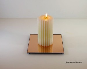 Podstawka pod świece lustro miedziane kwadratowa