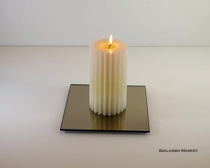 Podstawka pod świece lustro brązowe kwadratowa