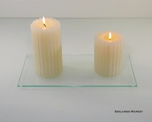 Podstawka pod świece - szkło przezroczyste float 4 mm - prostokąt - różne wymiary  