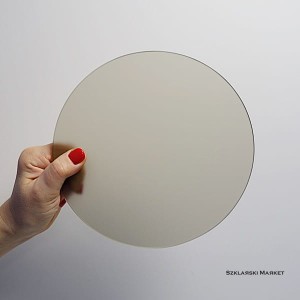 Szkło matowe brązowe szlifowane - satyna 4 mm - okrągłe - różne wymiary 