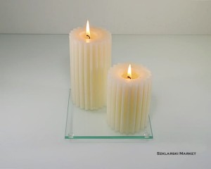  Podstawka szklana pod świece przezroczysta szkło 4 mm float kwadratowa