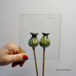 Szkło do malowania przezroczyste prostokątne z otworami