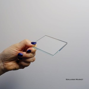 Szkło do dotykowego włącznika, panel szklany - 86x86 mm - szkło 3 mm optiwhite 