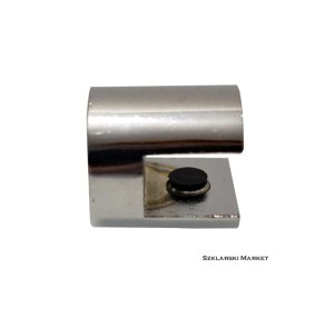 Uchwyt do półki  szklanej 6-8 mm - okrągły gruby chrom 