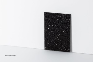 Próbka szkła - ornament waterdrop - lakierowany - czarny