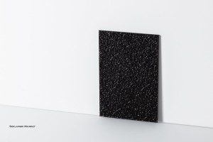 Próbka szkła - ornament kralika - lakierowana - czarny