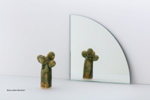 Lustro srebrne 2 mm float szlifowane ćwiartka koła 