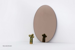 Lustro brązowe 3 mm szlifowane owalne elipsa