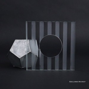 Osłona szklana Flutes Matowy 15x15 pojedyncza pod kontakt gniazdko