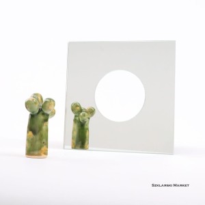 Osłona szklana lustro srebrne 15x15 pojedyncza pod kontakt gniazdko