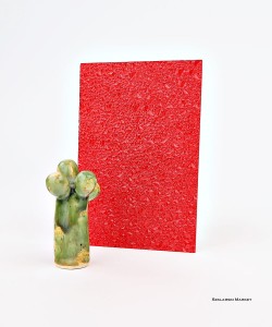 Próbka szkła - ornament waterdrop - lakierowany - czerwony