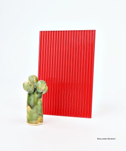 Próbka szkła - ornament visiosun - lakierowany - czerwony