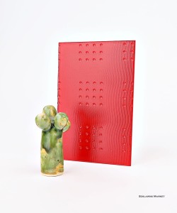 Próbka szkła - ornament master lens - lakierowany - czerwony 