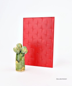 Próbka szkła - ornament masterflex - lakierowany - czerwony  