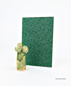 Próbka szkła - ornament waterdrop - lakierowany - zielony