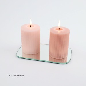 Podstawka szklana pod świece Enam - lustro - różne wymiary 