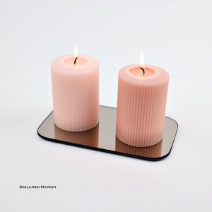 Podstawka pod świece - lustro brązowe - prostokąt zaokrąglony- różne wymiary 