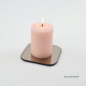 Podstawka pod świece - lustro brązowe - kwadrat zaokrąglony - różne wymiary  