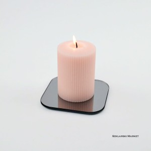 Podstawka pod świece - lustro grafitowe - kwadrat zaokrąglony - różne wymiary   