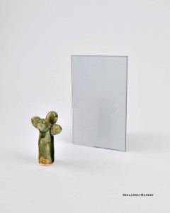 Próbka szkło srebrne lakierowane aluminium 4 mm Lacobel Rich Aluminium 9007
