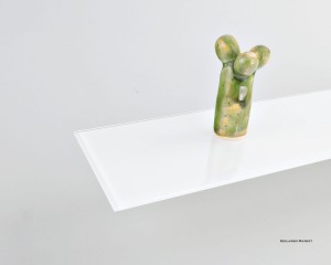  Półka szklana extra biała 6 mm lacobel prostokątna