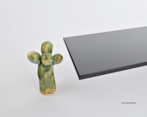 Półka szklana czarna 6 mm antisol prostokątna