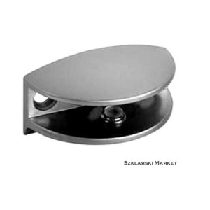 Uchwyt do półki  szklanej 8 -10 mm - duża buźka chrom 