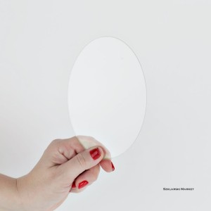 Szkło do malowania przezroczyste owalne elipsa 