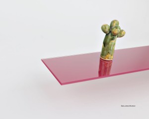 Półka szklana ciemno różowa - planilak malinowy- prostokąt - różne rozmiary   