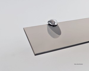 Półka szklana brązowa 8 mm antisol prostokątna z uchwytami