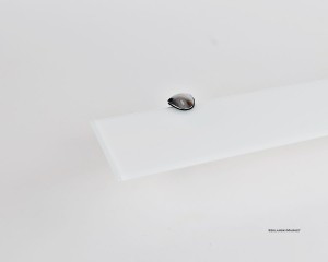 Półka szklana extra biała matowa 4 mm matelac prostokątna  z uchwytami 