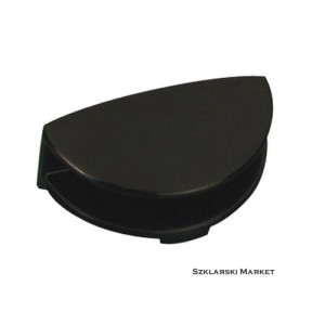 Uchwyt do półki  szklanej 4-6 mm - mała buźka czarna