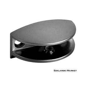 Uchwyt do półki  szklanej 4-6 mm - średnia buźka stal szczotkowana