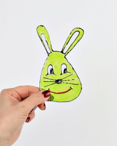 Szkło do malowania zając 8x15 cm zajączek ze szkła Wielkanoc  