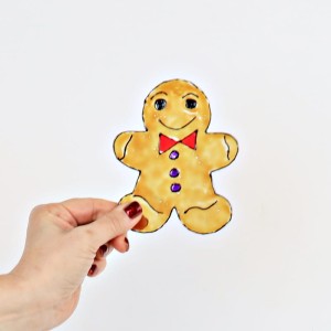 Szkło do malowania piernikowy ludzik 10x13 cm Boże Narodzenie