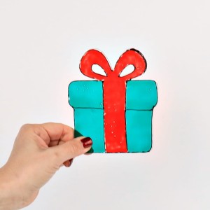 Szkło do malowania prezent 11x13 cm Boże Narodzenie 