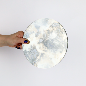 Lustro antyczne srebrne K2 4 mm szlifowane okrągłe  