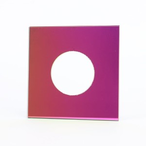 Osłona szklana lustro rainbow tęczowe 15x15 cm pojedyncza pod kontakt gniazdko 